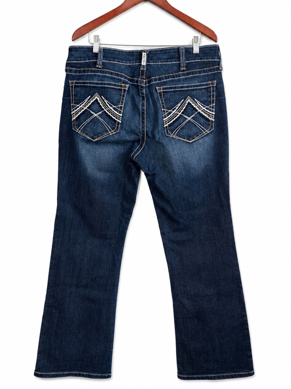 Ariat REAL Jeans Womens 33L Bootcut Stretch Dark Wash Western Denim Pants
